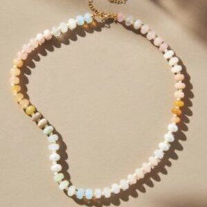 Anthropologie Rainbow Stone Necklace